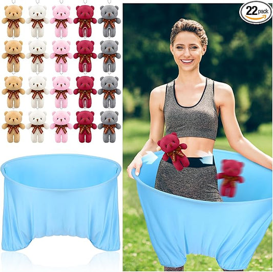 22 Pcs Funny Baby Shower Diapers Games Activities Fun Bridal Shower Games How Many Plushies Can You Catch in Your Big Diaper Gender Reveal for Boys Girls Adults (Blue)