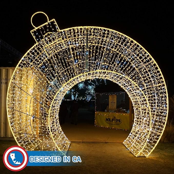 Russell Decor 200ft/60m Led Rope Lights Lamps Kit Indoor Outdoor Decorative Lighting for Party Wedding Trees Backyard Patio Deck Bright Flexible String Tube Lights Waterproof- Warm White