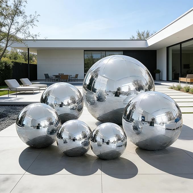 Inflatable Mirror Ball Shiny Balls Large Hanging & Standing PVC Disco Bubble Balloon for Christmas, Birthday, Party, Wedding, Decoration, Other Events (1 Pcs, 59in Without Pump)