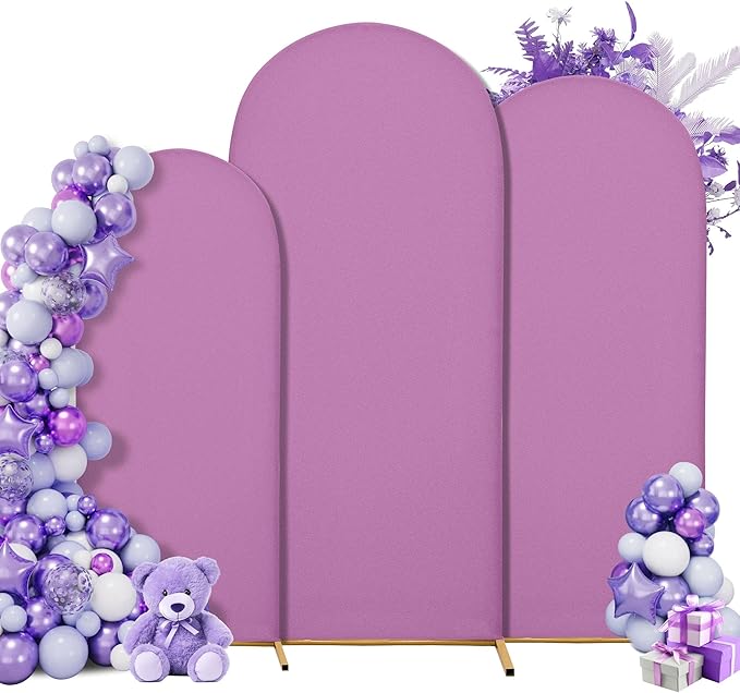 3-Piece Arch Cover Bundle – 7.2FT, 6.6FT & 6FT Stretch Spandex Backdrop Set – Wedding, Birthday & Photo Booth Arch Covers for Every Event