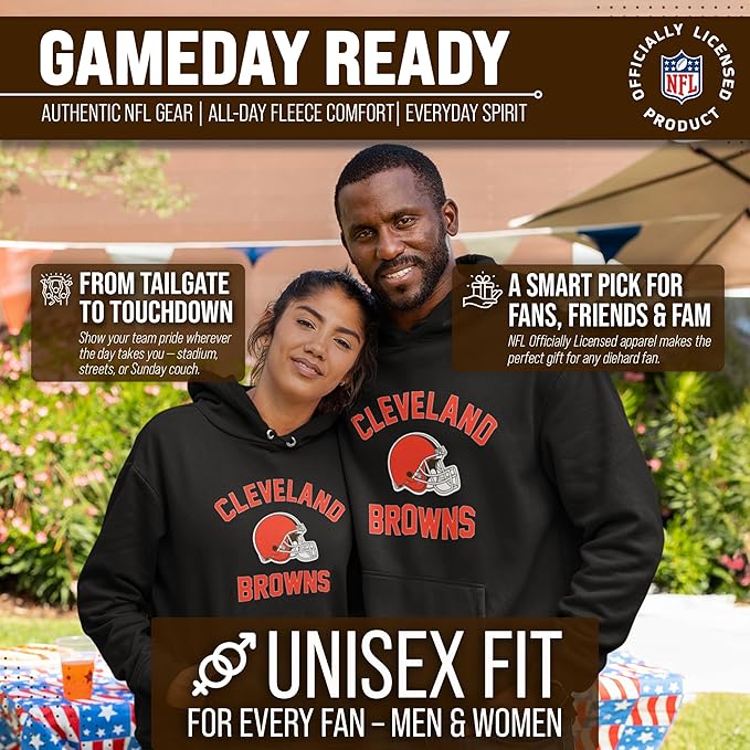 Team Fan Apparel NFL Adult Gameday Hooded Sweatshirt - Poly Fleece Cotton Blend - Stay Warm and Represent Your Team in Style