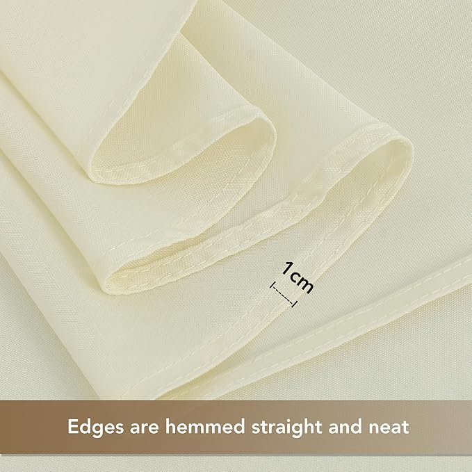 sancua Beige Tablecloths for 6 Foot Rectangle Tables, 8 Pack - Washable Polyester Fabric Table Cloth for Wedding Party, Birthday, Banquet Reception, 54x108 Inch
