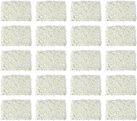 Flower Wall Panel Floral Backdrop,20Pack Flower Wall Decor,Silk Rose Wall, Artificial Flower Backdrop Faux Flower Panel for Wedding