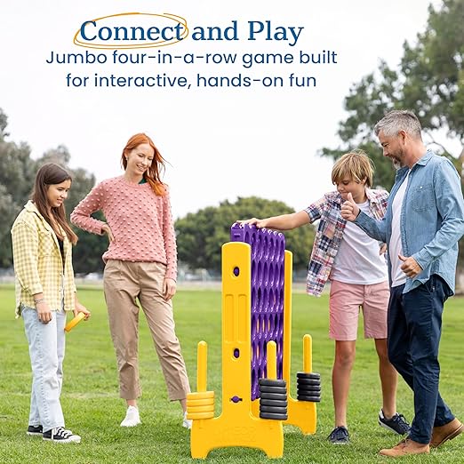 ECR4Kids Jumbo 4-To-Score, Giant Game, Purple/Gold