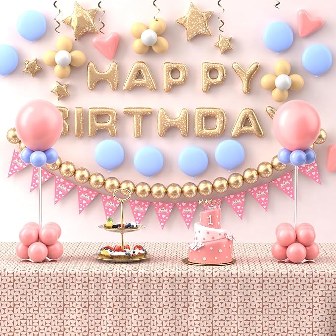 10 Pack Acrylic Balloon Stands for Table, 15.75 Inch Height Balloons Centerpiece for Tables with Base, Balloon Stick Holder for Wedding, Baby Shower, Birthday Party Decoration