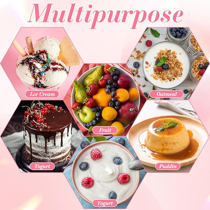 300 Pcs Dessert Cups with Spoons Mini Clear Plastic Dessert Parfait Cup Round Goblet Square Glasses Plastic Spoons for Fruit Ice Cream Cake Wedding Party Supplies (Pink)