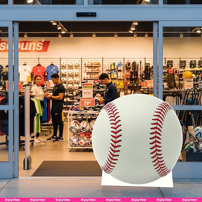 Baseball Cardboard Cutout, 4FT Life Size Cutouts Decor for Sports Themed Party Backdrop, Photo Booth Props, Birthday Table Centerpieces, Baseball Game Stand Up Display