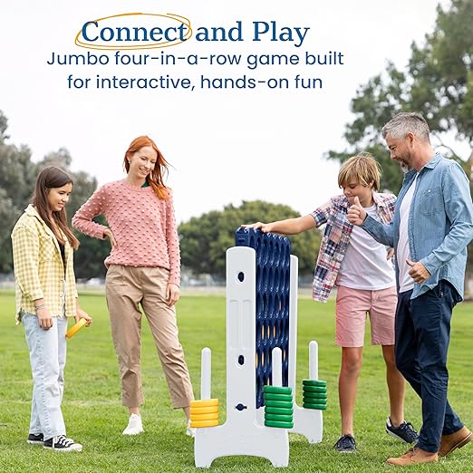 ECR4Kids Jumbo 4-To-Score, Giant Game, Blue/Gold