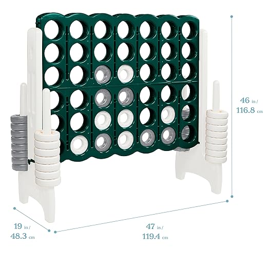ECR4Kids Jumbo 4-to-Score, Giant Game, Green, White