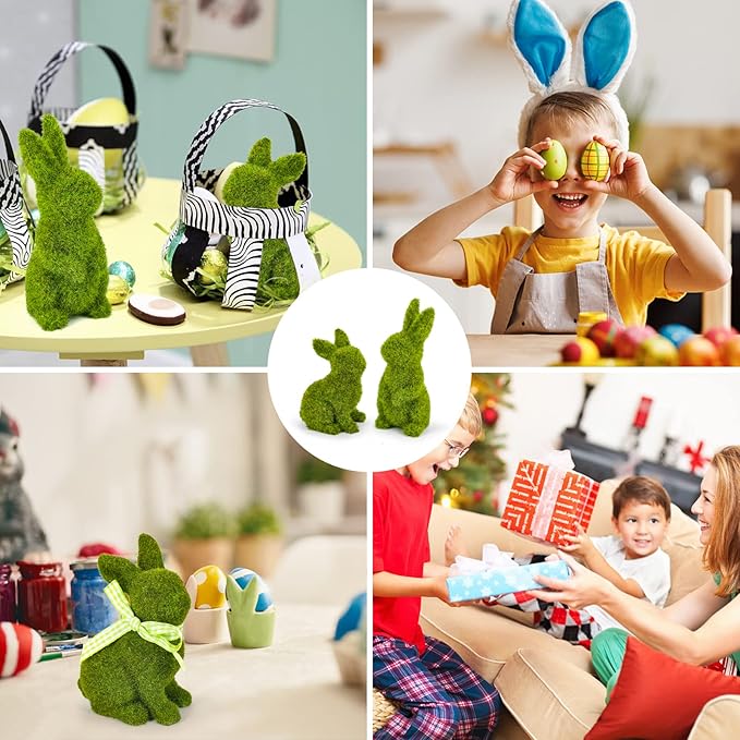 Moss Easter Bunny Decorations(4PCS)