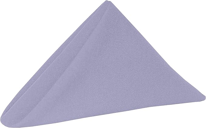 Ultimate Textile Cotton-Feel Lilac Cloth Napkins - 17" x 17" (Set of 60) Washable Dining Quality Polyester, Wrinkle & Stain Resistant
