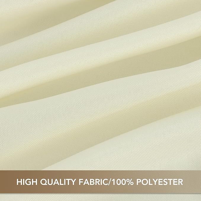 sancua Round Tablecloth 108 Inch Diameter, 6 Pack - Circle Polyester Fabric Table Cloth for Wedding Party Reception Banquet Birthday, Washable Formal Table Cover (Fit 42-96 Inch Tables), Beige