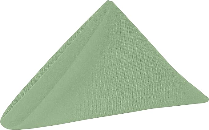 Ultimate Textile Cotton-Feel Sage Cloth Napkins - 17" x 17" (Set of 120) Washable Dining Quality Polyester, Wrinkle & Stain Resistant