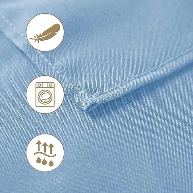 25pcs Polyester Cloth Napkins - 20 x 20 inch Blue Mist Dinner Washable Napkins with Hemmed Edges for Restaurant/Wedding/Hotel(25,Blue Mist)