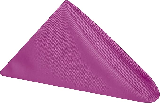 Ultimate Textile Poly-Cotton Twill Raspberry Cloth Napkins - 17" x 17" (Set of 36) Washable Lunch Napkins for Weddings Restaurants Parties