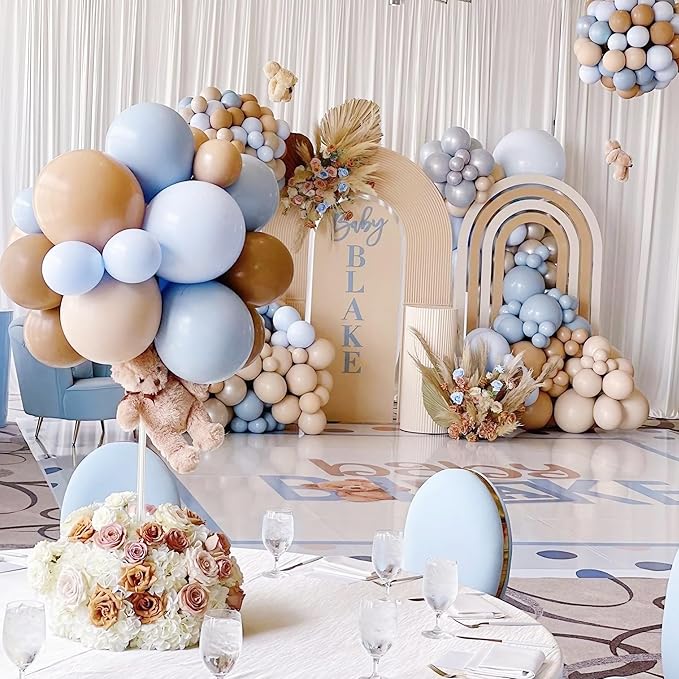 10 Pack Acrylic Balloon Stands for Table, 15.75 Inch Height Balloons Centerpiece for Tables with Base, Balloon Stick Holder for Wedding, Baby Shower, Birthday Party Decoration
