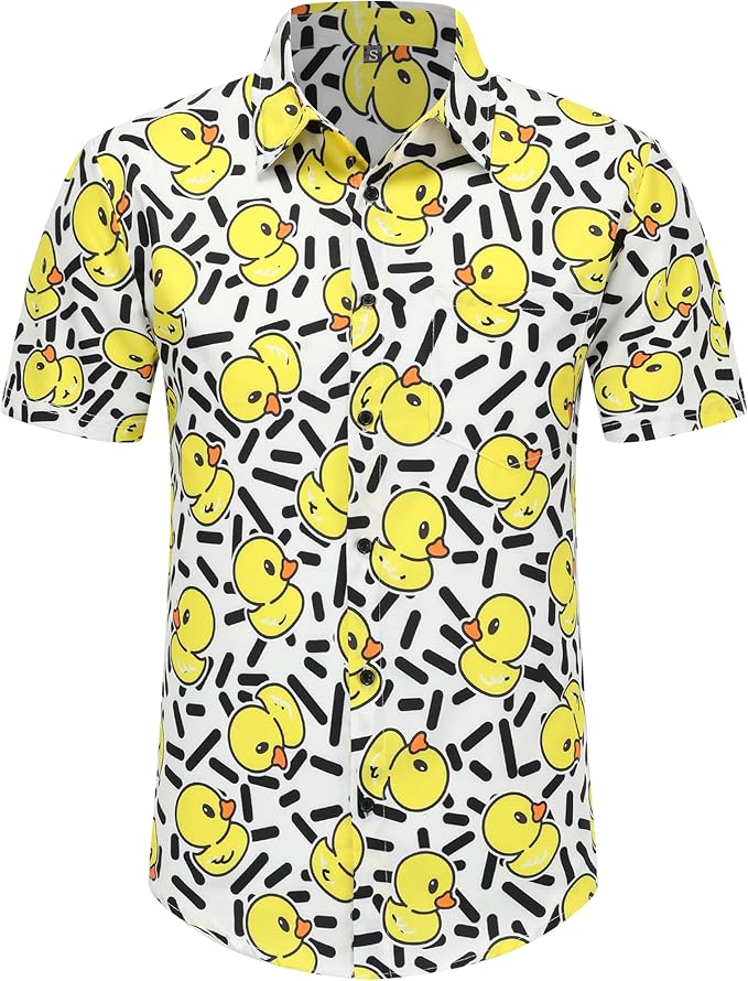 Mens Hawaiian Shirts and Shorts Set Funny Hawaiian Shirts for Men Beach Outfits Sets with Bucket Hats