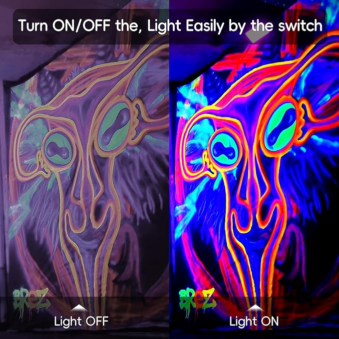 150W LED Black Lights, Blacklight Floodlight 395nm, Waterproof Purple Black Light Flood Light Fluorescent Lights Lamp for Paint, Party, Halloween Decor (3 Pack)