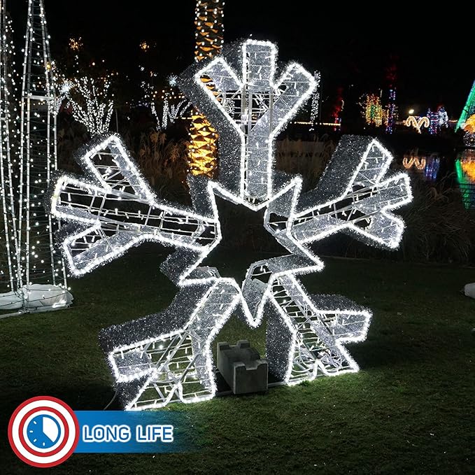 Russell Decor LED Rope Lights for Festival Holiday Party Wedding Seasonal Christmas Decoration Super Bright and Flexible Lights (Cool White, 60ft)