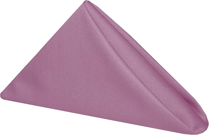 Ultimate Textile Poly-Cotton Twill Plumberry Cloth Napkins - 17" x 17" (Set of 36) Washable Lunch Napkins for Weddings Restaurants Parties