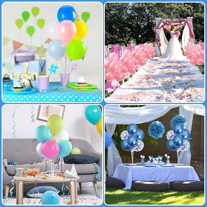 20 Sets Balloon Stand Kits, Balloon Sticks Holder with Base for Table Graduation Birthday Baby Shower Gender Reveal Party Decorations