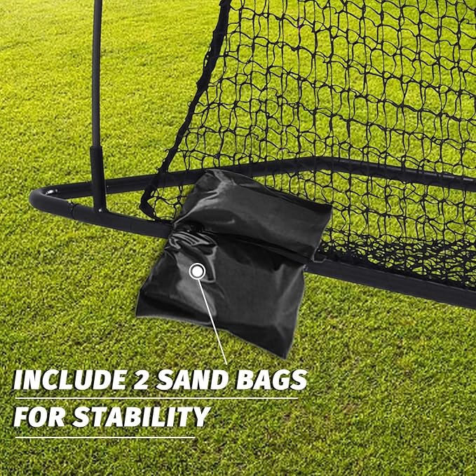Football Kicking Cage Net - Heavy Duty Portable Training Net with Steel Frame for Backyard Indoor Outdoor Field Goal Training & Punting Passing Kicking Practice - Kids & Adults Use