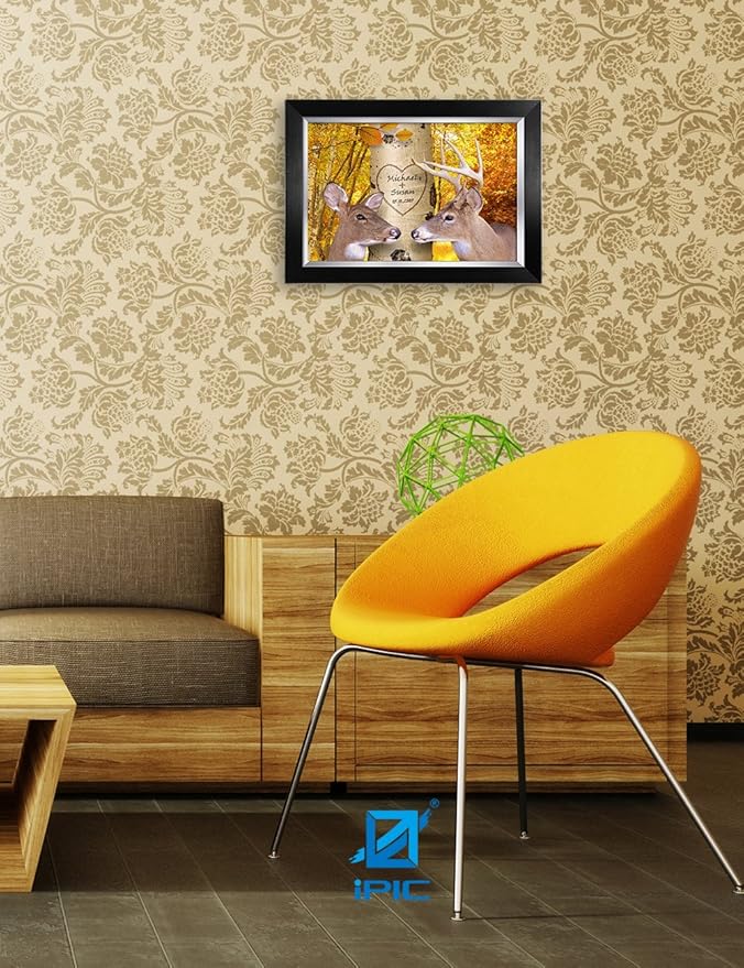 IPIC - Oh My Dear, Personalized Artwork with Names and Date on, Customized Gift for Anniversary,Wedding,Birthday and Holidays.Picture size: 18x12, Framed Size: 21x15