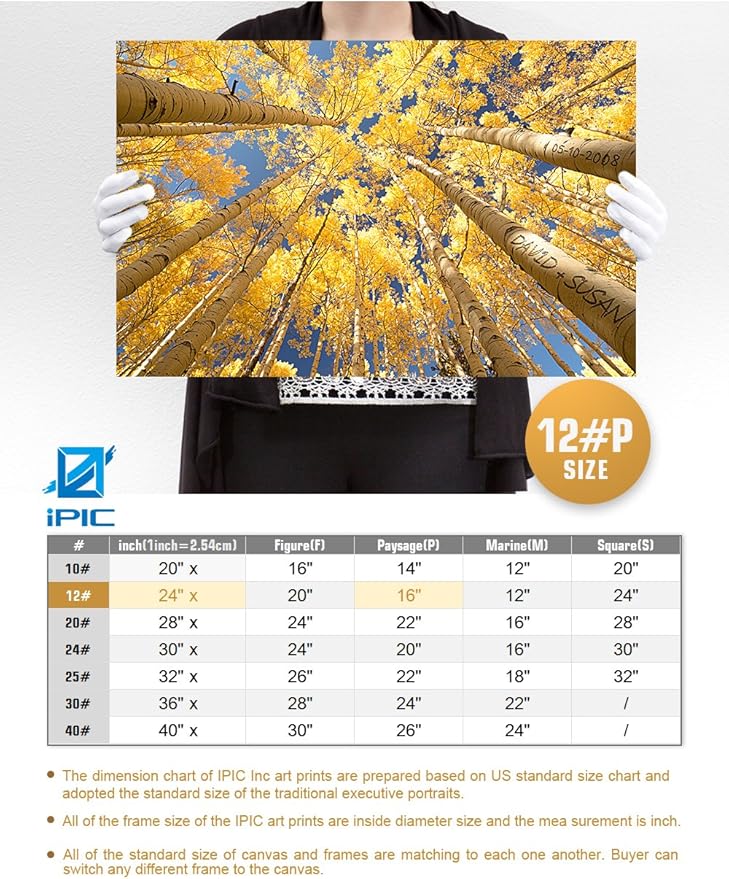 IPIC - Fall in Love, Personalized Artwork with Names and Date on, Customized Gift for Anniversary,Wedding,Birthday and Holidays. 24x16