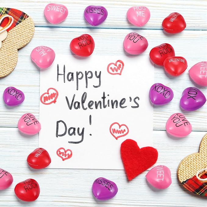 150pcs Heart Stress Balls Bulk 1.5 Inch Valentine‘s Day Gift Toys Foam Motivational Stress Balls for Fidget Anxiety Relief Adults Party Favor Wedding Carnival