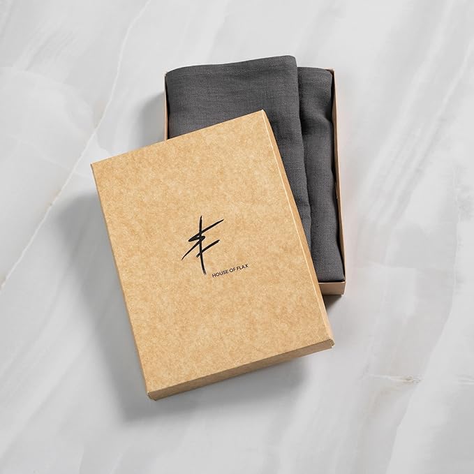 Linen Dinner Napkins 18 x 18 Inch - 100% Flax Linen Napkins - Stone Washed Pure Linen Cloth Napkins (Ash Grey, 18" x 18"(Set of 4))