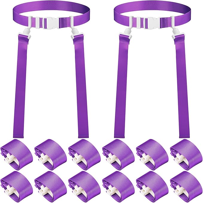 Peryiter 2/12/24/36 Player Flag Football Belt, Adjustable Football Belts and Flags for Kids Youth Adult Sport Team Training
