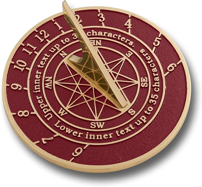 The Metal Foundry Personalized English Brass Sundial Gift. This Unique Gift Idea for Him Or Her is Cast with Your Message and Will Make The Perfect Present for Birthday, Anniversary Or Christmas