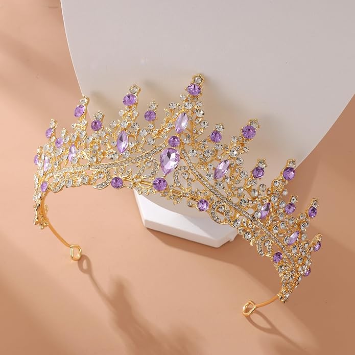 Kamirola Tiaras and Crowns for Women,Tiaras Earrings Necklace, Crystal Bridal Jewelry Set (TR48)