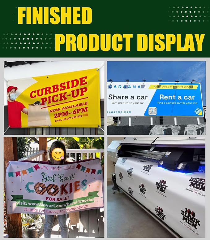 7ft x 9ft Custom Vinyl Banner for Indoor & Outdoor Use - Full Color 13 Oz Sign - Personalized with High-Resolution Images, Text