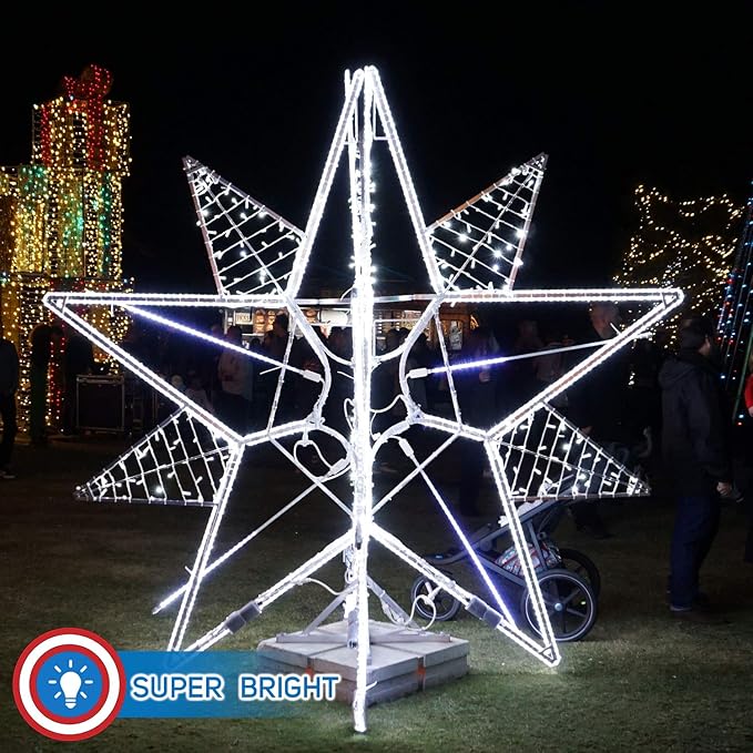 Russell Decor LED Rope Lights Festival Holiday Party Seasonal Christmas Decoration 30ft - 200ft Customized Available (Cool White, 50)