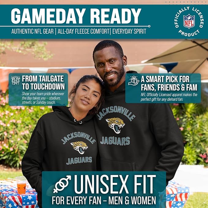 Team Fan Apparel NFL Adult Gameday Hooded Sweatshirt - Poly Fleece Cotton Blend - Stay Warm and Represent Your Team in Style