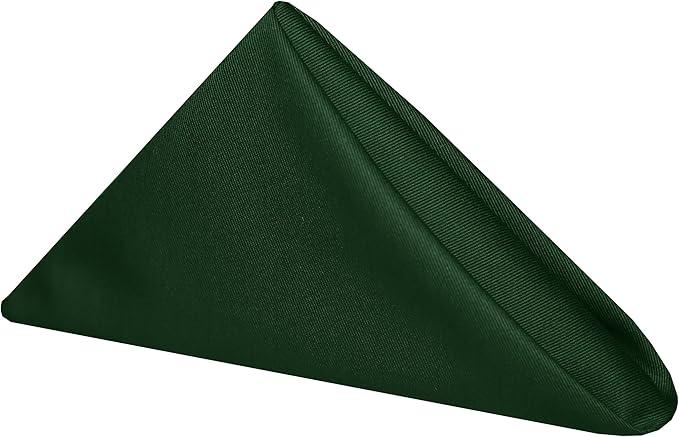 Ultimate Textile Poly-Cotton Twill Hunter Cloth Napkins - 17" x 17" (Set of 12) Washable Lunch Napkins for Weddings Restaurants Parties