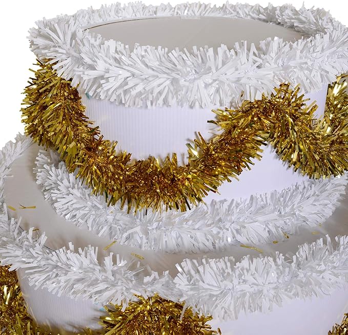 Anderson's 3-Tier Gold Trim Pop-Out Cake, Life-Size Jumbo Prop for Surprise Entrances, Weddings, Birthdays, Holidays, Stage Reveals, Photo Ops – Includes Tools, Reusable, 46" x 50"