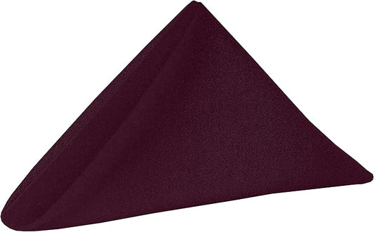 Ultimate Textile Cotton-Feel Burgundy Cloth Napkins - 17" x 17" (Set of 24) Washable Dining Quality Polyester, Wrinkle & Stain Resistant