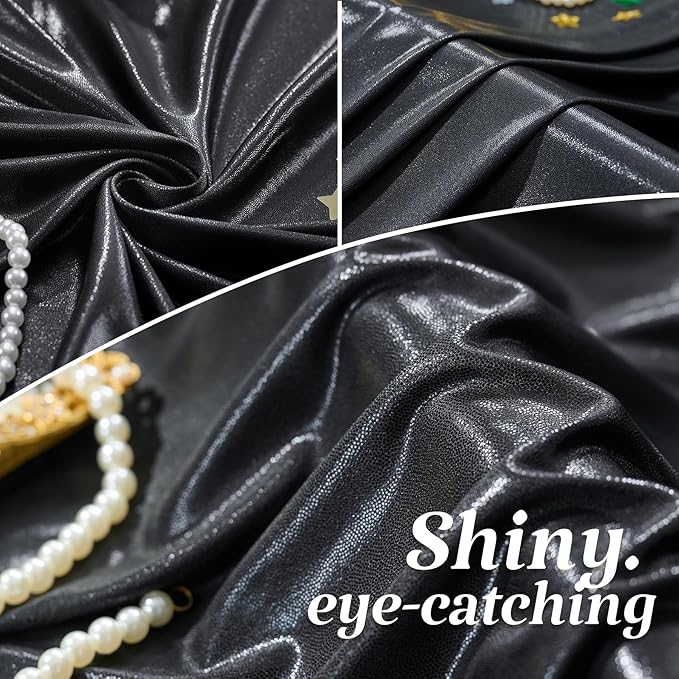 Besutolife 20×10 FT Black Sequin Backdrop Curtains, Wrinkle-Free Heavy Party Backdrop Drapes No-shed Glitter Background for Wedding Birthday Graduation Bridal Baby Shower Christmas Photography Stage