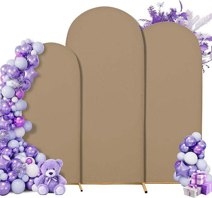 Title: SUKAIKEQA Small Arch Cover Trio – 6FT, 5FT & 4FT Stretch Backdrop Set for Intimate Events, Baby Showers & Photo Nooks – Mini Arch Decor Bundle