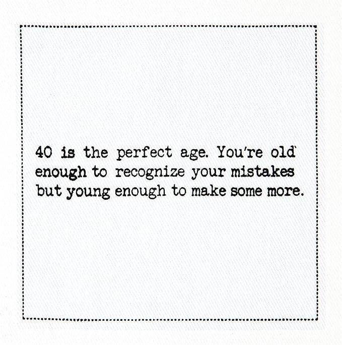 Five Star Funny 40th Birthday Quotes | White Cotton Cocktail Napkins | 50 Luxury Disposable Beverage Napkins with Witty Bar Quotes | Drink Napkins for Parties, Bars, Weddings & Game Nights