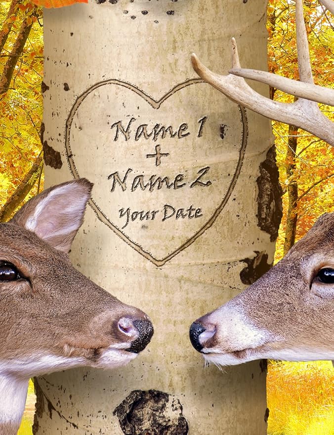 IPIC - Oh My Dear, Personalized Artwork with Names and Date on, Customized Gift for Anniversary,Wedding,Birthday and Holidays.Picture size: 18x12, Framed Size: 21x15