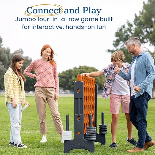 ECR4Kids Jumbo 4-To-Score, Giant Game, Orange/Grey