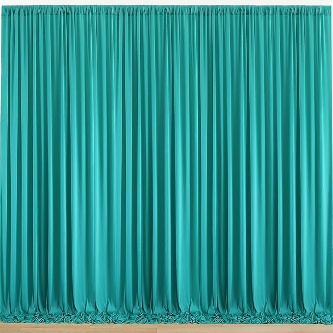 10 ft x 30 ft Wrinkle Free Turquoise Backdrop Curtain for Parties, Thick Polyester Teal Photo Backdrop Drapes,6 Panels 5ft x 10ft for Baby Shower Wedding Engagement Birthday Mermaid Party