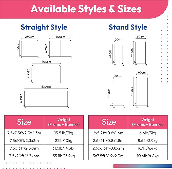 BillyPrint Custom Tension Fabric Backdrop, Optional Frame, Personalized Full Color Printing, Custom Backdrop, Optional Aluminum Frame and Carrying Bag for Exhibition, Wedding, Event (2.6x6ft)