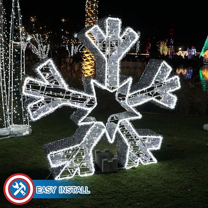 Russell Decor 100ft/30m Led Rope Lights Lamps Kit Indoor Outdoor Decorative Lighting for Party Wedding Trees Backyard Patio Deck Bright Flexible String Tube Lights Waterproof- Cool White