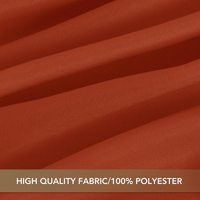 sancua Thanksgiving Tablecloths for 8 Foot Rectangle Tables, 8 Pack Burnt Orange - Washable Polyester Fabric Fall Table Cloth for Holiday Party, Birthday, Banquet Reception, 60x120 Inch Rust