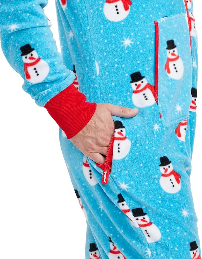 Tipsy Elves Christmas Onesies for Adults - Comfy Unisex Matching Holiday Jumpsuits with Convenient Pockets