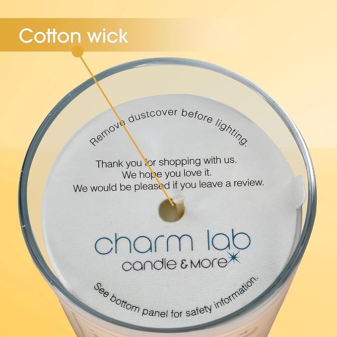CharmLab Candle - Happy Birthday, Wood & Spice Sandalwood Scented, Natural Bio Wax, 12 oz Jar, Long Lasting, Up to 40 Hours Burn Time, Birthday Gifts for Women, Men, Mom, Dad, Sister, Teacher, Friends